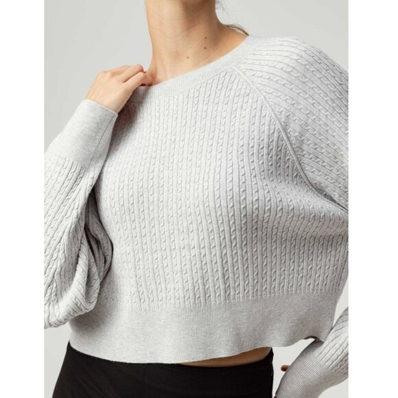 SUNDAYS Wearesundays Venice Rib Crop Sweater Grey Size XS - Picture 1 of 4